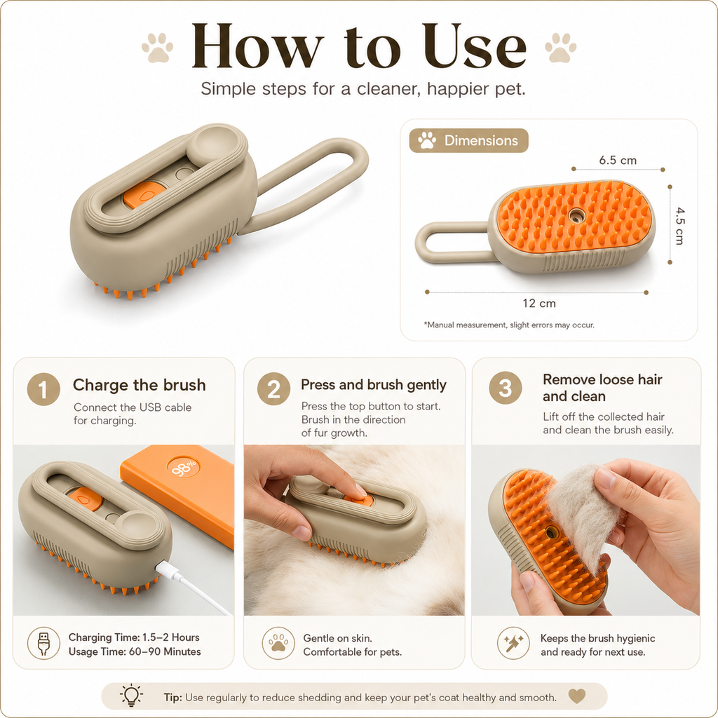 SoftPalm Grooming Brush