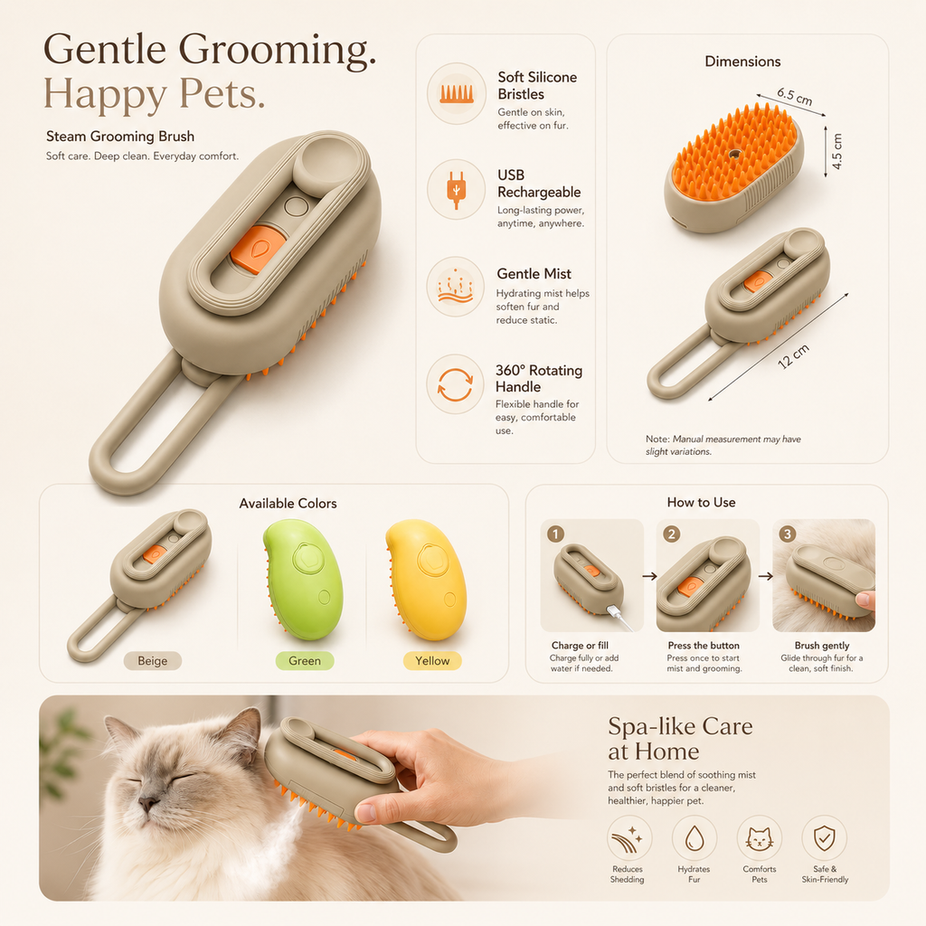SoftPalm Grooming Brush