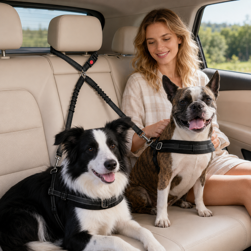 Bora Paw RoamLead — Dual Dog Car Restraint & Lead