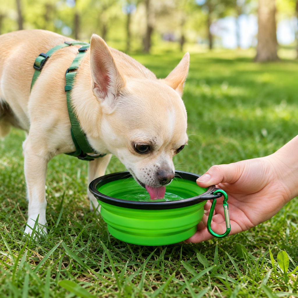 Pocket Dish — Collapsible Dog Bowl