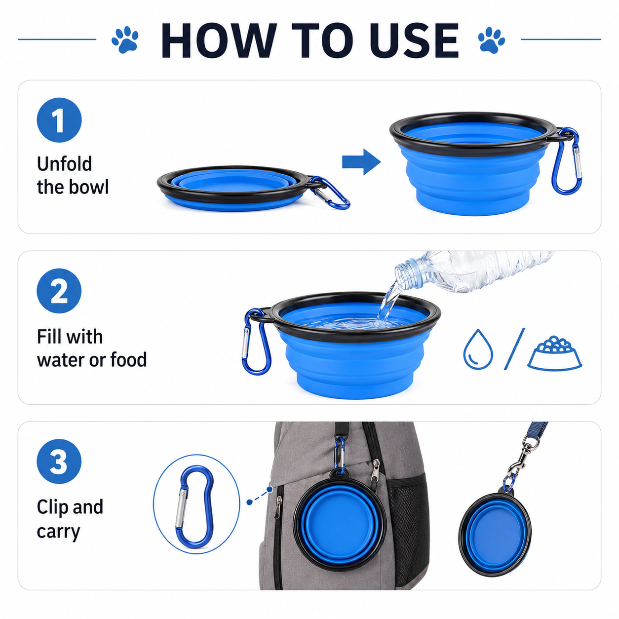 Pocket Dish — Collapsible Dog Bowl