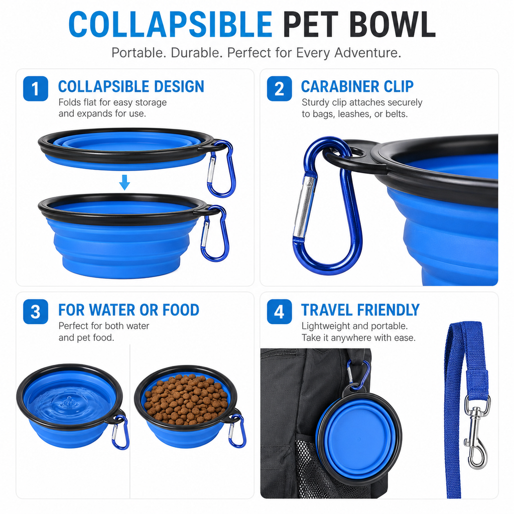 Pocket Dish — Collapsible Dog Bowl